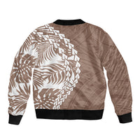 Polynesian Pride Bomber Jacket Polynesia Tribal - Tropical Brown LT7 - Wonder Print Shop