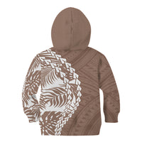 Polynesian Pride Kid Hoodie Polynesia Tribal - Tropical Brown - Wonder Print Shop