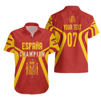 Personalised Spain Football Hawaiian Shirt World Cup Campeona 2023 La Roja - Wonder Print Shop