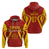 Personalised Spain Football Hoodie World Cup Campeona 2023 La Roja - Wonder Print Shop