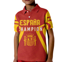 Personalised Spain Football Kid Polo Shirt World Cup Campeona 2023 La Roja - Wonder Print Shop