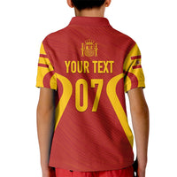 Personalised Spain Football Kid Polo Shirt World Cup Campeona 2023 La Roja - Wonder Print Shop