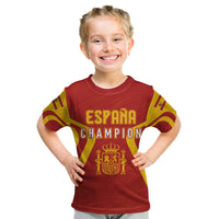 Personalised Spain Football Kid T Shirt World Cup Campeona 2023 La Roja - Wonder Print Shop