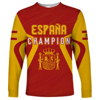 Personalised Spain Football Long Sleeve Shirt World Cup Campeona 2023 La Roja - Wonder Print Shop