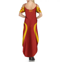Personalised Spain Football Summer Maxi Dress World Cup Campeona 2023 La Roja - Wonder Print Shop