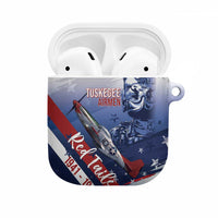 Tuskegee Airmen Red Tails AirPods Case Straighten Up and Fly Right - Blue White - Wonder Print Shop