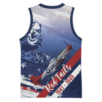 Tuskegee Airmen Red Tails Basketball Jersey Straighten Up and Fly Right - Blue White - Wonder Print Shop
