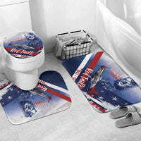 Tuskegee Airmen Red Tails Bathroom Set Straighten Up and Fly Right - Blue White - Wonder Print Shop