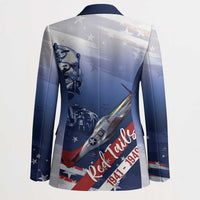 Tuskegee Airmen Red Tails Blazer Straighten Up and Fly Right - Blue White - Wonder Print Shop