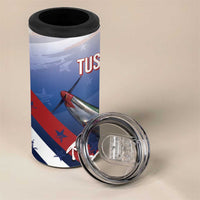 Tuskegee Airmen Red Tails 4 in 1 Can Cooler Tumbler Straighten Up and Fly Right - Blue White - Wonder Print Shop