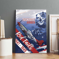Tuskegee Airmen Red Tails Canvas Wall Art Straighten Up and Fly Right - Blue White - Wonder Print Shop