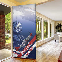 Tuskegee Airmen Red Tails Door Cover Straighten Up and Fly Right - Blue White - Wonder Print Shop