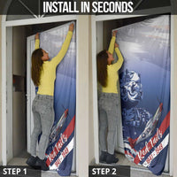 Tuskegee Airmen Red Tails Door Cover Straighten Up and Fly Right - Blue White - Wonder Print Shop