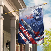 Tuskegee Airmen Red Tails Garden Flag Straighten Up and Fly Right - Blue White - Wonder Print Shop