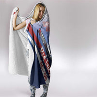 Tuskegee Airmen Red Tails Hooded Blanket Straighten Up and Fly Right - Blue White - Wonder Print Shop