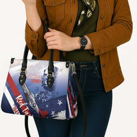 Tuskegee Airmen Red Tails Leather Bag Straighten Up and Fly Right - Blue White - Wonder Print Shop