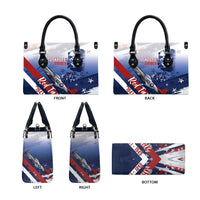 Tuskegee Airmen Red Tails Leather Bag Straighten Up and Fly Right - Blue White - Wonder Print Shop