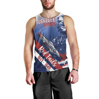 Tuskegee Airmen Red Tails Men Tank Top Straighten Up and Fly Right - Blue White - Wonder Print Shop