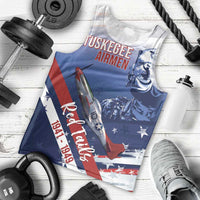 Tuskegee Airmen Red Tails Men Tank Top Straighten Up and Fly Right - Blue White - Wonder Print Shop