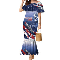 Tuskegee Airmen Red Tails Mermaid Dress Straighten Up and Fly Right - Blue White - Wonder Print Shop