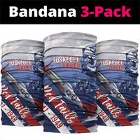 Tuskegee Airmen Red Tails Neck Gaiter Straighten Up and Fly Right - Blue White - Wonder Print Shop