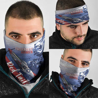 Tuskegee Airmen Red Tails Neck Gaiter Straighten Up and Fly Right - Blue White - Wonder Print Shop