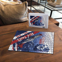 Tuskegee Airmen Red Tails Puzzle Straighten Up and Fly Right - Blue White - Wonder Print Shop