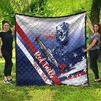 Tuskegee Airmen Red Tails Quilt Straighten Up and Fly Right - Blue White - Wonder Print Shop