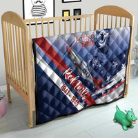 Tuskegee Airmen Red Tails Quilt Straighten Up and Fly Right - Blue White - Wonder Print Shop
