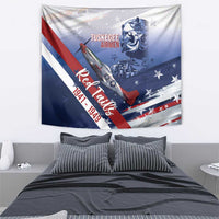 Tuskegee Airmen Red Tails Tapestry Straighten Up and Fly Right - Blue White - Wonder Print Shop