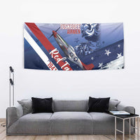 Tuskegee Airmen Red Tails Tapestry Straighten Up and Fly Right - Blue White - Wonder Print Shop