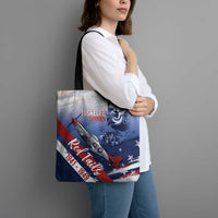 Tuskegee Airmen Red Tails Tote Bag Straighten Up and Fly Right - Blue White - Wonder Print Shop