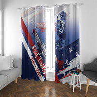 Tuskegee Airmen Red Tails Window Curtain Straighten Up and Fly Right - Blue White - Wonder Print Shop