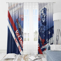 Tuskegee Airmen Red Tails Window Curtain Straighten Up and Fly Right - Blue White - Wonder Print Shop