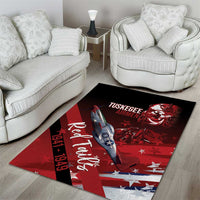 Tuskegee Airmen Red Tails Area Rug Straighten Up and Fly Right - Black Red - Wonder Print Shop