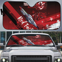 Tuskegee Airmen Red Tails Auto Sun Shade Straighten Up and Fly Right - Black Red - Wonder Print Shop
