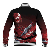 Tuskegee Airmen Red Tails Baseball Jacket Straighten Up and Fly Right - Black Red - Wonder Print Shop