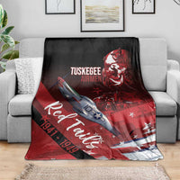 Tuskegee Airmen Red Tails Blanket Straighten Up and Fly Right - Black Red - Wonder Print Shop