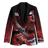 Tuskegee Airmen Red Tails Blazer Straighten Up and Fly Right - Black Red - Wonder Print Shop