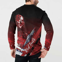 Tuskegee Airmen Red Tails Button Sweatshirt Straighten Up and Fly Right - Black Red - Wonder Print Shop