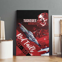 Tuskegee Airmen Red Tails Canvas Wall Art Straighten Up and Fly Right - Black Red - Wonder Print Shop