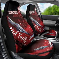 Tuskegee Airmen Red Tails Car Seat Cover Straighten Up and Fly Right - Black Red - Wonder Print Shop