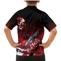 Tuskegee Airmen Red Tails Family Matching Mermaid Dress and Hawaiian Shirt Straighten Up and Fly Right - Black Red - Wonder Print Shop
