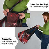 Tuskegee Airmen Red Tails Grocery Bag Straighten Up and Fly Right - Black Red - Wonder Print Shop