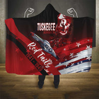 Tuskegee Airmen Red Tails Hooded Blanket Straighten Up and Fly Right - Black Red - Wonder Print Shop