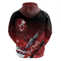 Tuskegee Airmen Red Tails Hoodie Straighten Up and Fly Right - Black Red - Wonder Print Shop