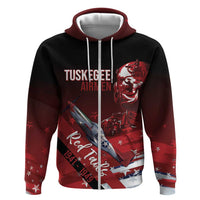Tuskegee Airmen Red Tails Hoodie Straighten Up and Fly Right - Black Red - Wonder Print Shop