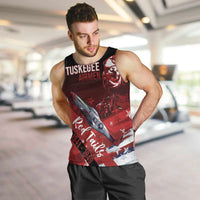 Tuskegee Airmen Red Tails Men Tank Top Straighten Up and Fly Right - Black Red - Wonder Print Shop