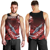 Tuskegee Airmen Red Tails Men Tank Top Straighten Up and Fly Right - Black Red - Wonder Print Shop