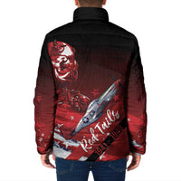 Tuskegee Airmen Red Tails Padded Jacket Straighten Up and Fly Right - Black Red - Wonder Print Shop